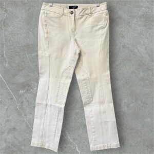 Talbots Petite 6P Equestrian Riding Style Knee Patch Pants Signature Slim